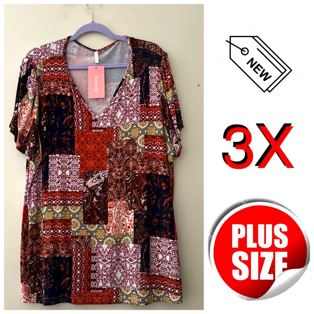 3x Tunic Blouse Color Block Patchwork Quilt Pattern
